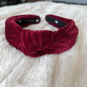 Lele Sadoughi Velour Headband - Maroon